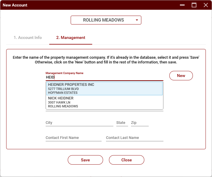 New Account - Mgmt Drop Down.png
